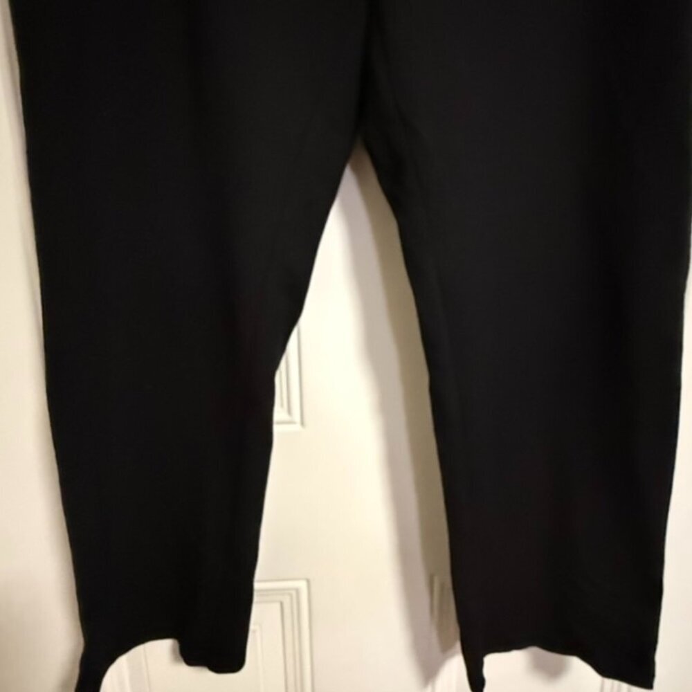 Liz Claiborne Women's Black Knit Pants XXL Pull-On Stretch Straight Leg - Picture 4 of 8